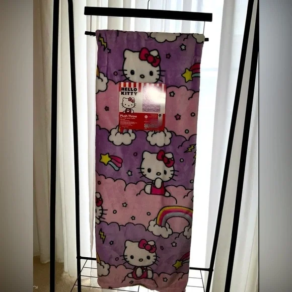 New hello kitty rainbow blanket - Picture 2 of 8